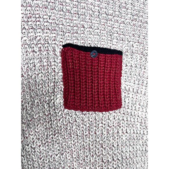 Margaret Winters Boho Classic Colorblock Patchwork Chunky Knit Sweater Cardigan - Picture 6 of 9